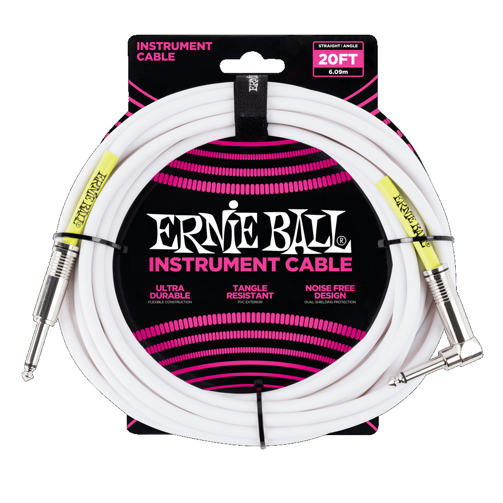 6047 Ernie Ball 20ft Cable Whit